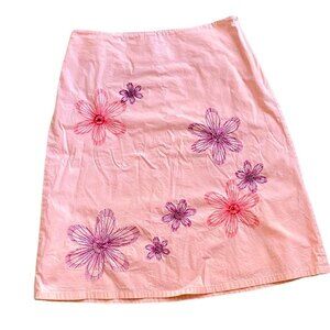 Vintage Embroidered Beaded MIDI Knee Length Skirt